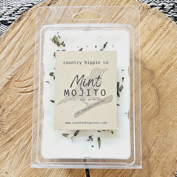 LARGE 6 oz. Mint Mojito Botanical Wax  Melt Pack