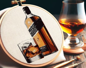 Johnnie Walker Scotch - Downloadable Cross Stitch Pattern