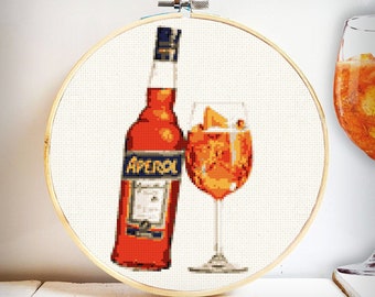 Aperol Spritz - Downloadable Cross Stitch Pattern