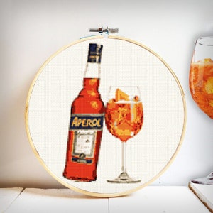 Aperol Spritz - Downloadable Cross Stitch Pattern