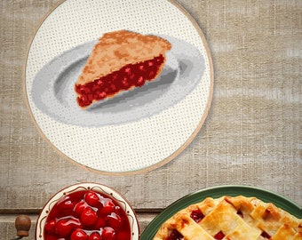 Slice of Cherry Pie - Downloadable Cross Stitch Pattern