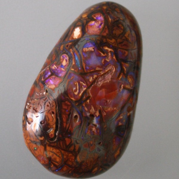 Large Natural Polished Koroit Boulder Opal Cabochon