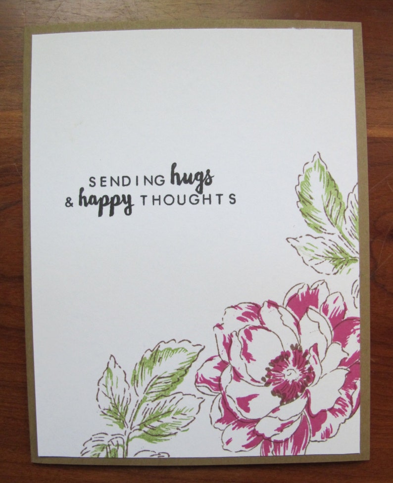 Set of 4 Hand stamped Greeting Cards great for hostess gifts Etsy