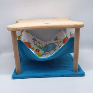 hammock holder with 1 hammock turtles and pee pad for guinea pigs and other small animals