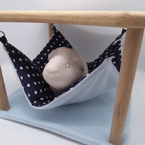 hammock holder with 1 hammock and pee pad for guinea pigs and other small animals