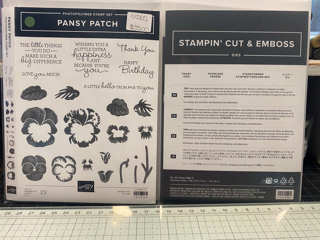 Stampin UP! Pansy Patch Stamps and Die Set - Etsy