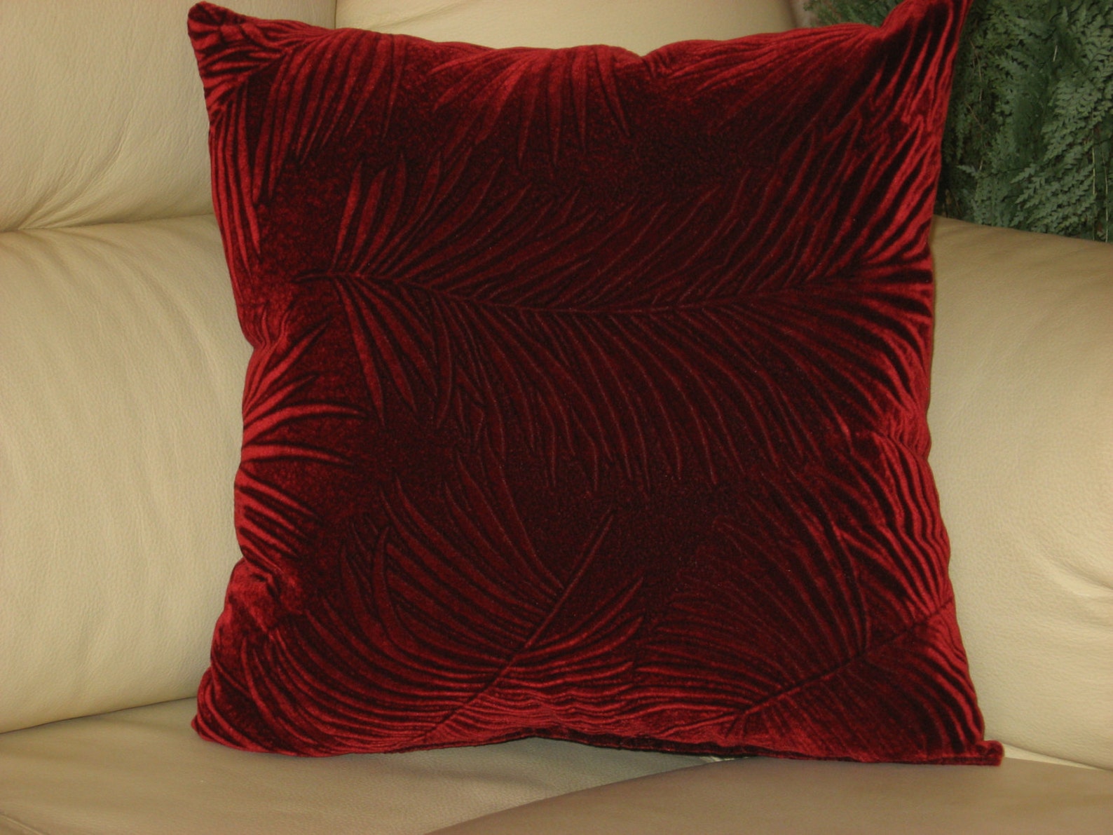 Burgundy dark red velvet handmade throw pillow Etsy