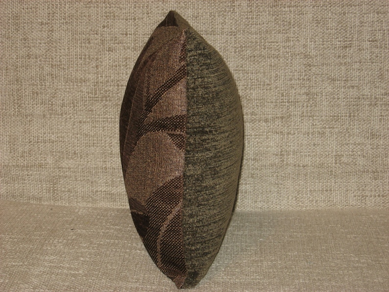beige 13 x 13 cover chenille luxury cushion 33 cm x 33 cm throw pillow handmade decorative Brown- dark brown