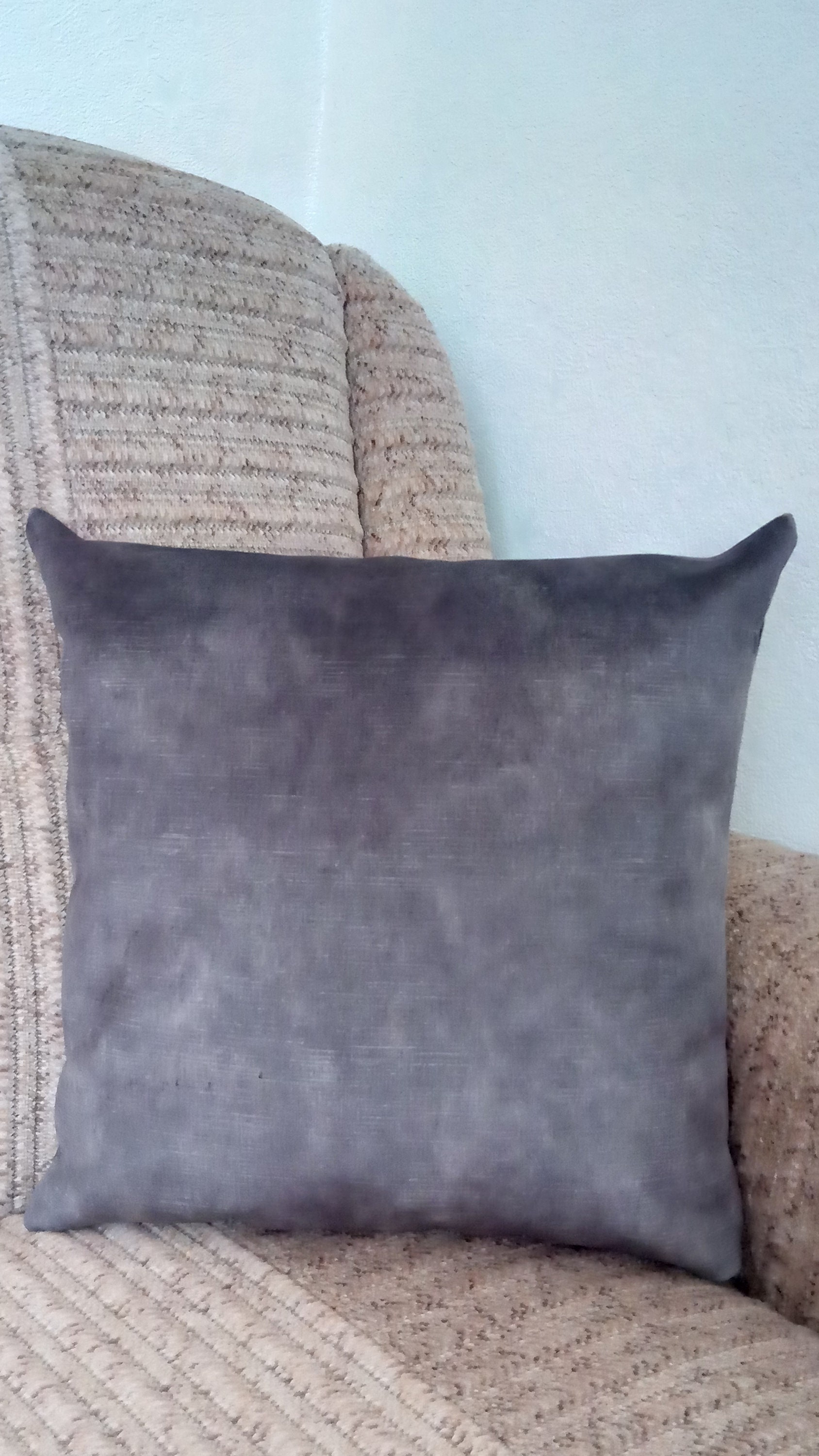 High Quality Velvet Handmade Cushion Cover In Dark Grey Double Sided 