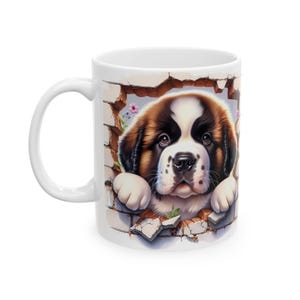 Personalized Puppy Mug - Adorable Ceramic Dog Cup for Pet Lovers, Gift for Dog Owners, Cute Coffee Mug, Custom Pet Name