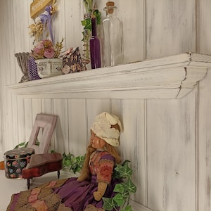 Console de cheminée décorative en Bois  Prêt à l'emploi (Blanc Antique  (modèle 4)) : : Cuisine et Maison