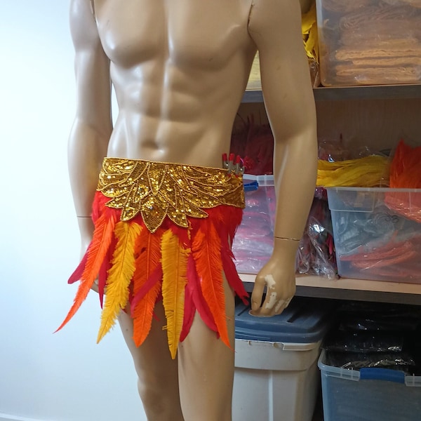 Costume homme jupe carnaval roi guerrier samba Costume