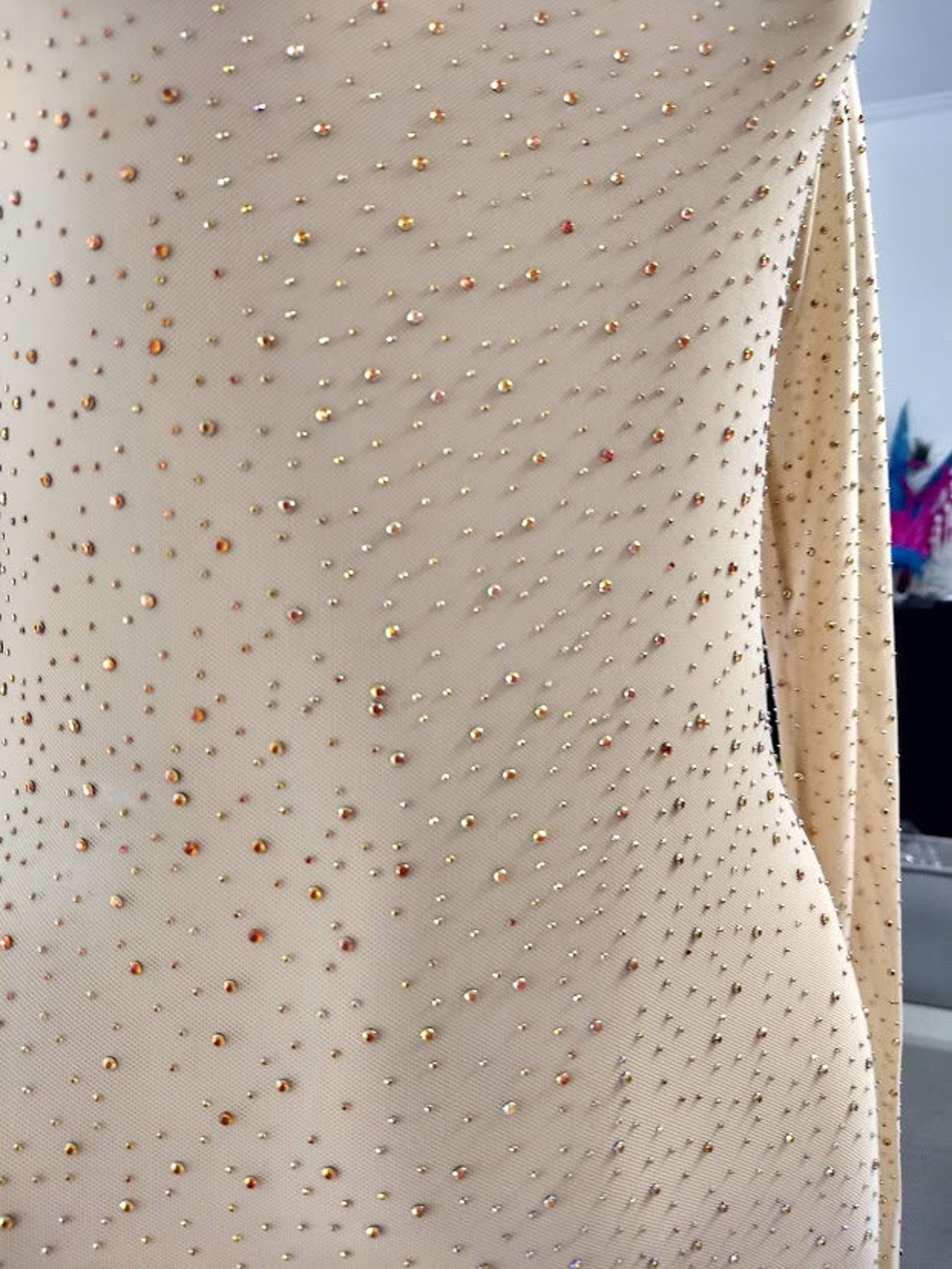 Crystal Yellow Gold Orange Beads Bodysuit Leotard. - Etsy