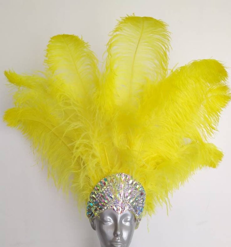 Premium Ostrich feathers Headdress  Made in USA