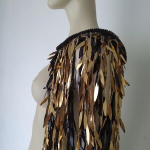 Large Sequin Fringes AB Crystal Epaulets AB Color Laser Cut Sequin Fringes Carnival Set epaulettes shoulder Pads Fringe Jewelry image 16
