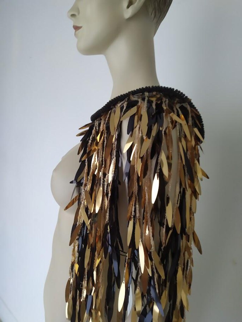 Large Sequin Fringes AB Crystal Epaulets AB Color Laser Cut Sequin Fringes Carnival Set epaulettes shoulder Pads Fringe Jewelry image 16