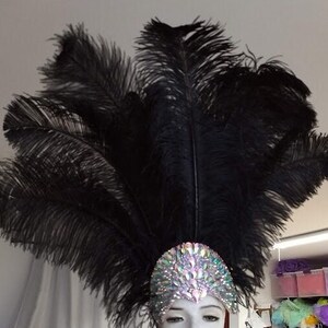 Premium Ostrich feathers Headdress  Made in USA