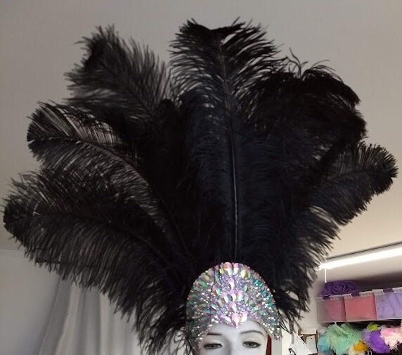 Premium Ostrich feathers Headdress  Made in USA