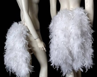 Feather Tail Fan tail back cover Feather Bustle Boa tutu feather belt COSTUME SHOWGIRL BURLESQUE