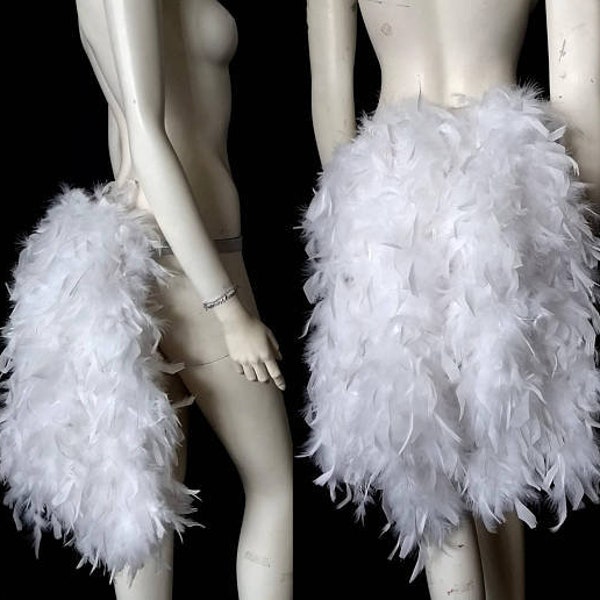 Thick Feather Tail Fan tail back cover Feather Bustle Boa tutu feather belt COSTUME SHOWGIRL BURLESQUE