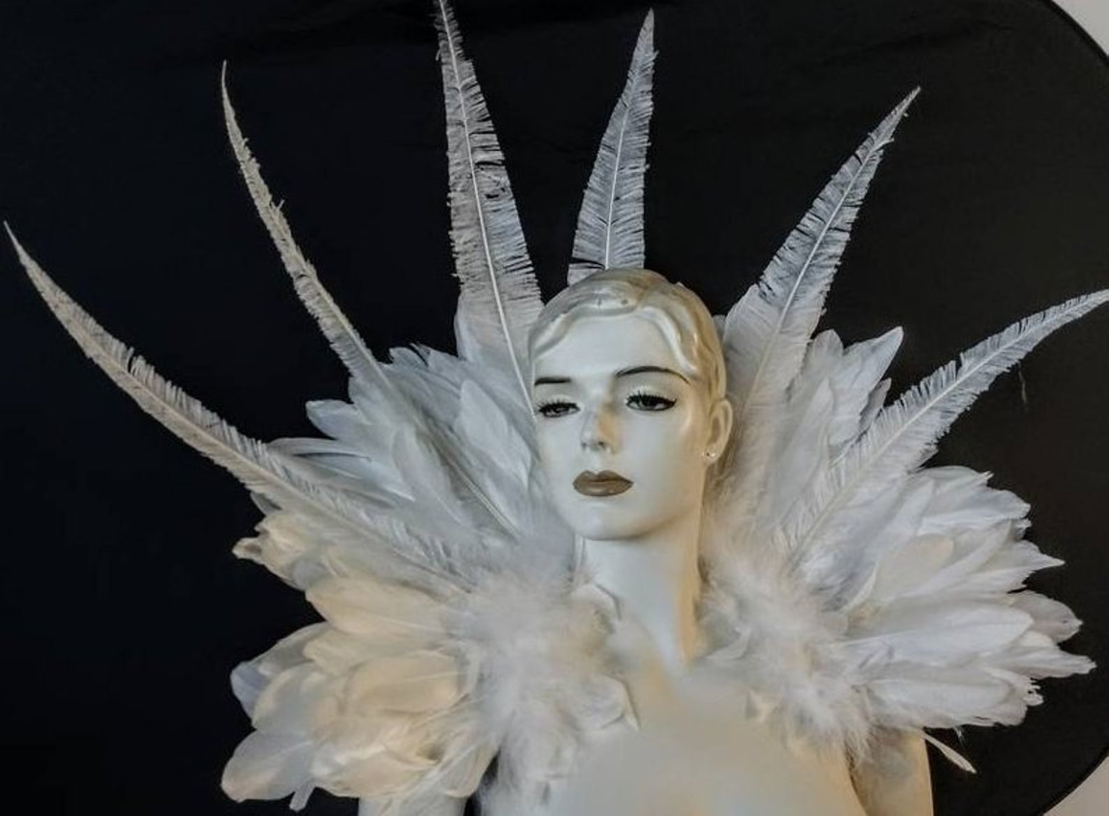 White Samba Costume Feather Piece Angel Wings Feather Fantasy Fest ...
