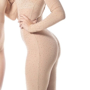 Bodysuit dance Crystal  AB Colors iridescent rhinestone Beads Bodysuit Leotard. Bodysuit.Mesh Catsuit Rhinestone halloween Costume