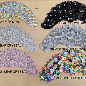 Large AB Crystal Epaulets AB Color Laser Cut Sequin Fringes Carnival Set epaulettes shoulder Pads Fringe Jewelry image 14