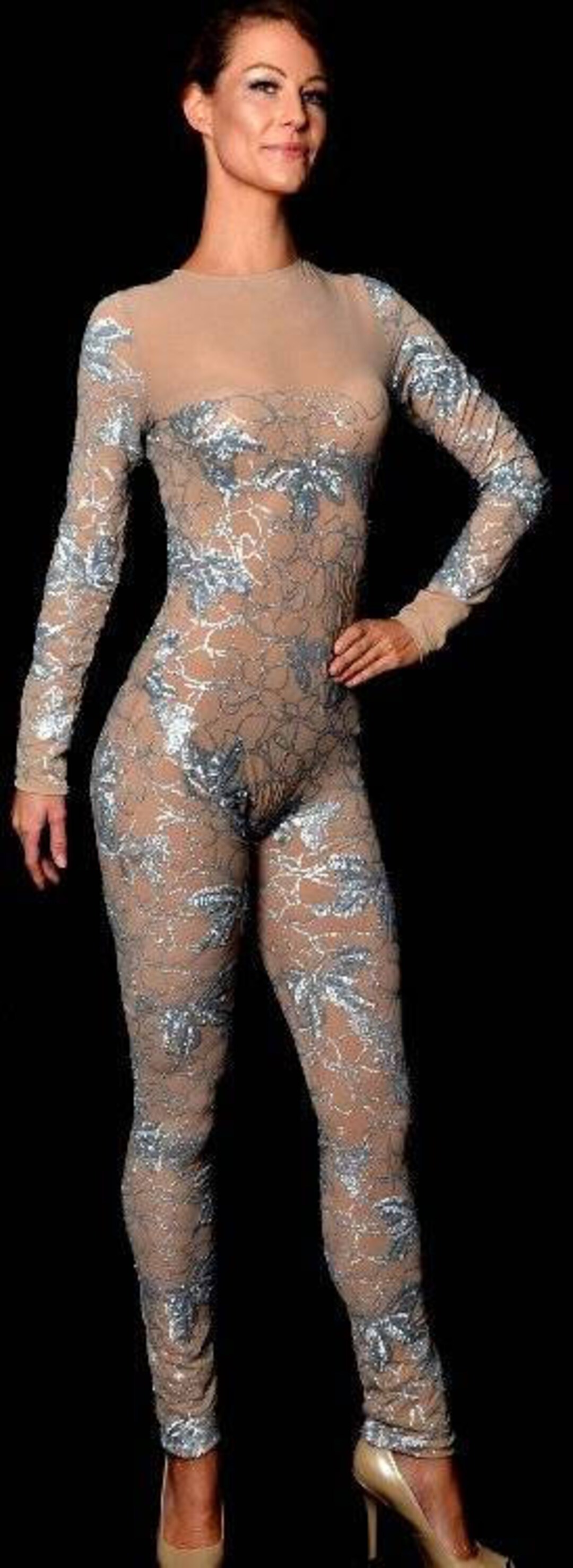 Gold Sequins Body Suit Nude Bodysuit, Design - Etsy