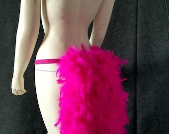 Abanico de cola de plumas: disfraz de showgirl burlesque con bullicio