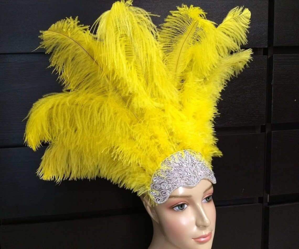 Carnival FEATHERS Open Face Party Style Rhinestone Crown - Etsy