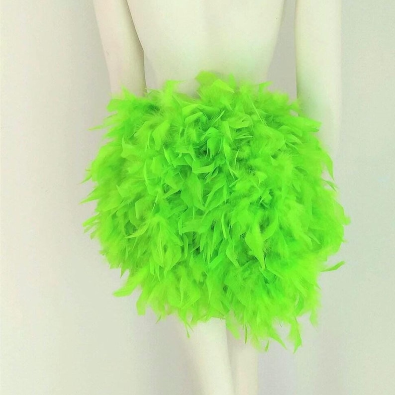 Cola de plumas gruesas, abanico, cola trasera, polisón de plumas, boa de plumas, tutú, cinturón de plumas, DISFRAZ DE BIRLISCO DE VENTILADORA imagen 1