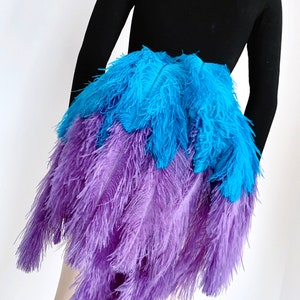 Ogon z piór strusia, wachlarz, tył z tyłu, tutu z piórami, pas z piór, kostium SHOWGIRL BURLESQUE
