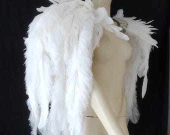 Any Color  Ostrich Feathers  Carnival Shoulder piece WFF Epaulette Epaulet Samba Costume Made in USA