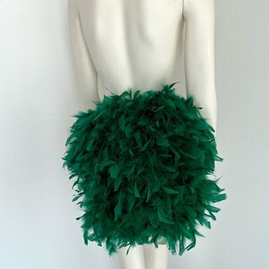 Green Simple Economical Feather Tail Fan tail back Bustle Boa tutu costume showgirl burlesque Proudly made in the USA image 2