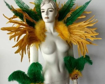 Made in USAFeather costume Piece Samba Back Pack