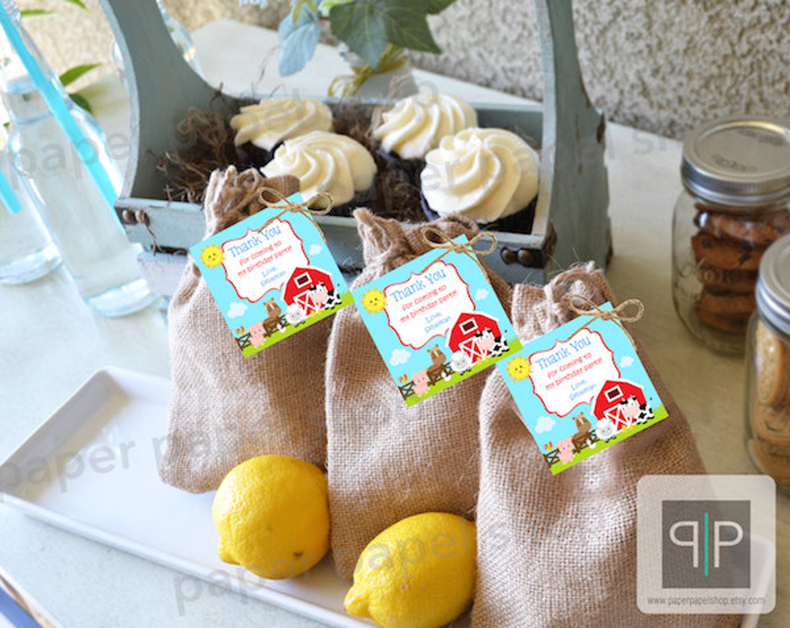 INSTANT DOWNLOAD Editable Farm Thank You Favor Tags Printable - Etsy