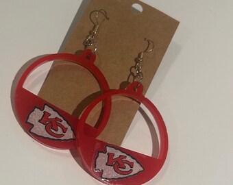 Round Red Chiefs Earrings