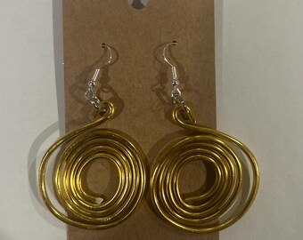 Gold Spiral Pierce Earrings