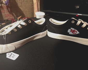 Black Low Top Kansas City Chiefs Tennis Shoes
