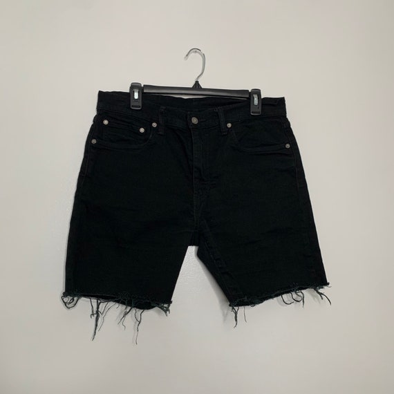 Vintage Black Levis Cut Off Denim Shorts