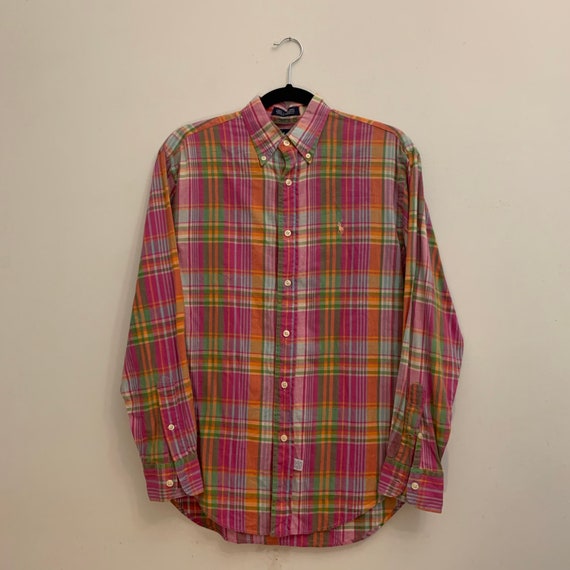 plaid ralph lauren button down