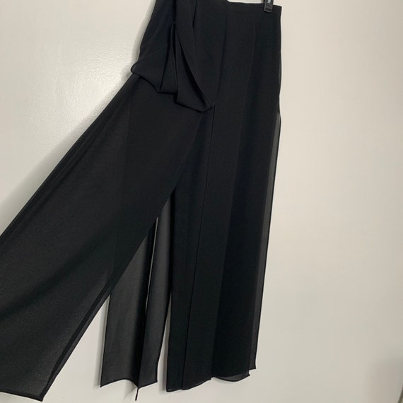 Incredible Vintage Black Sheer Panel Pants