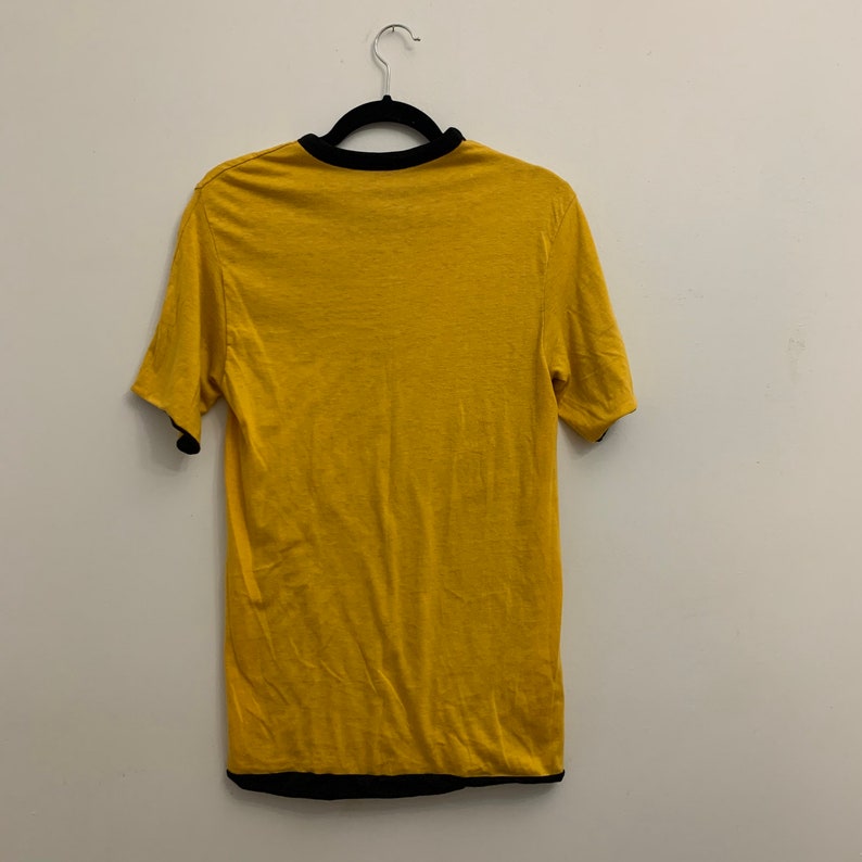 Black and Yellow Vintage Double Layer Reversible T-Shirt