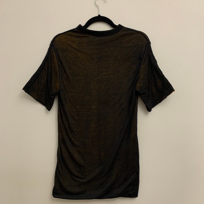 Black and Yellow Vintage Double Layer Reversible T-Shirt