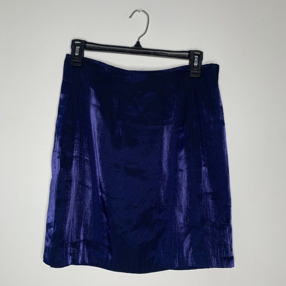 Vintage Blue Metallic Reflective Skirt