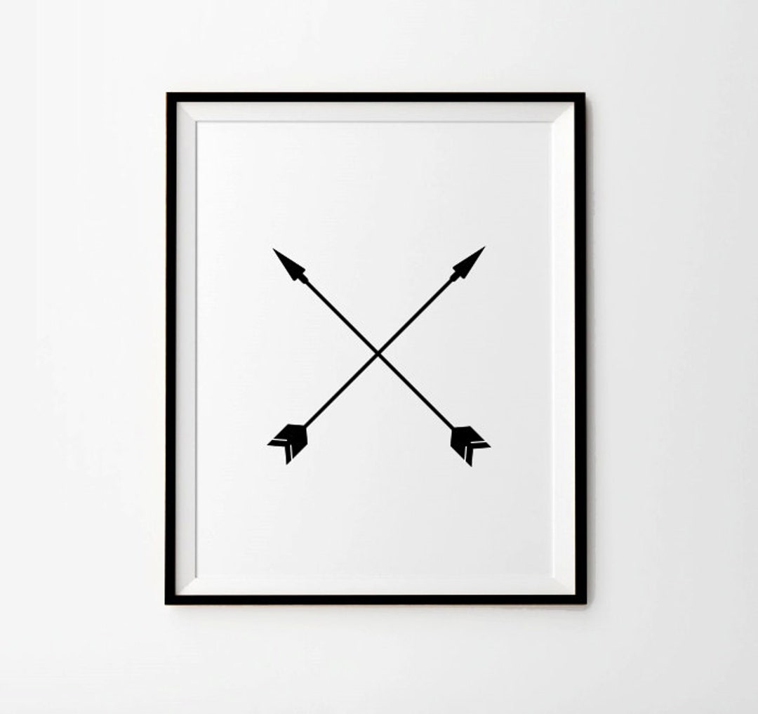 Arrow Arrows Print Black and White Print Printable Art 5 X - Etsy