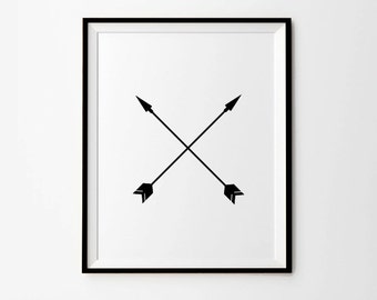 Arrow, Arrows Print, Black and white Print, Printable art, 5 x 7, 8 x 10, 11 x14, Monochrome print, Digital Prints