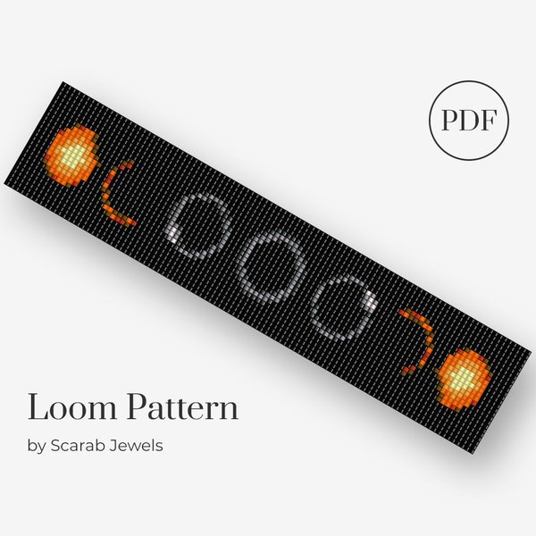 Solar Eclipse Pattern | Loom Beading Bracelet | Cuff Bead Pattern | Miyuki Delica | PDF Instant Download