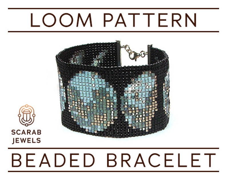 Moon Phases Pattern Loom Beading Bracelet Cuff Bead Etsy