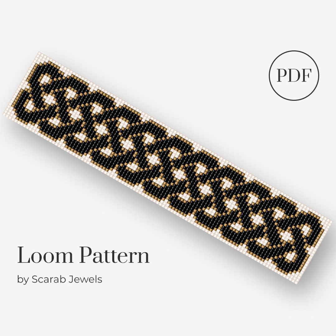 Celtic Knot Pattern Loom Beading Bracelet Cuff Bead